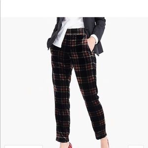Jcrew easy velvet holiday pants